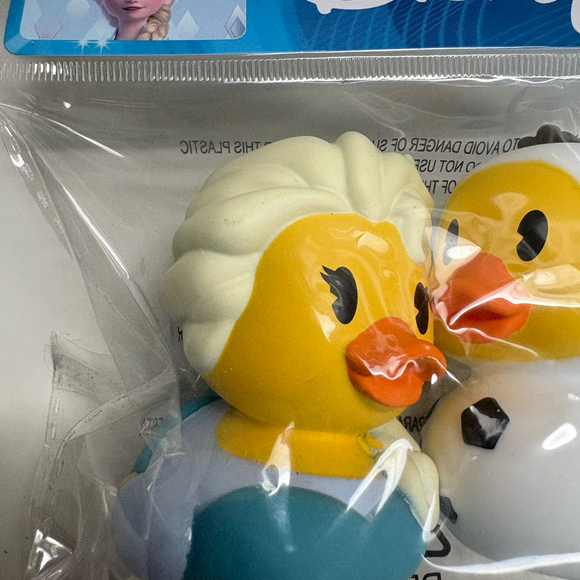 Pack Of 2 Disney Elsa And Olaf Duckalooz Rubber Duckie Jeep Duck Bath Toy - Picture 2 of 10